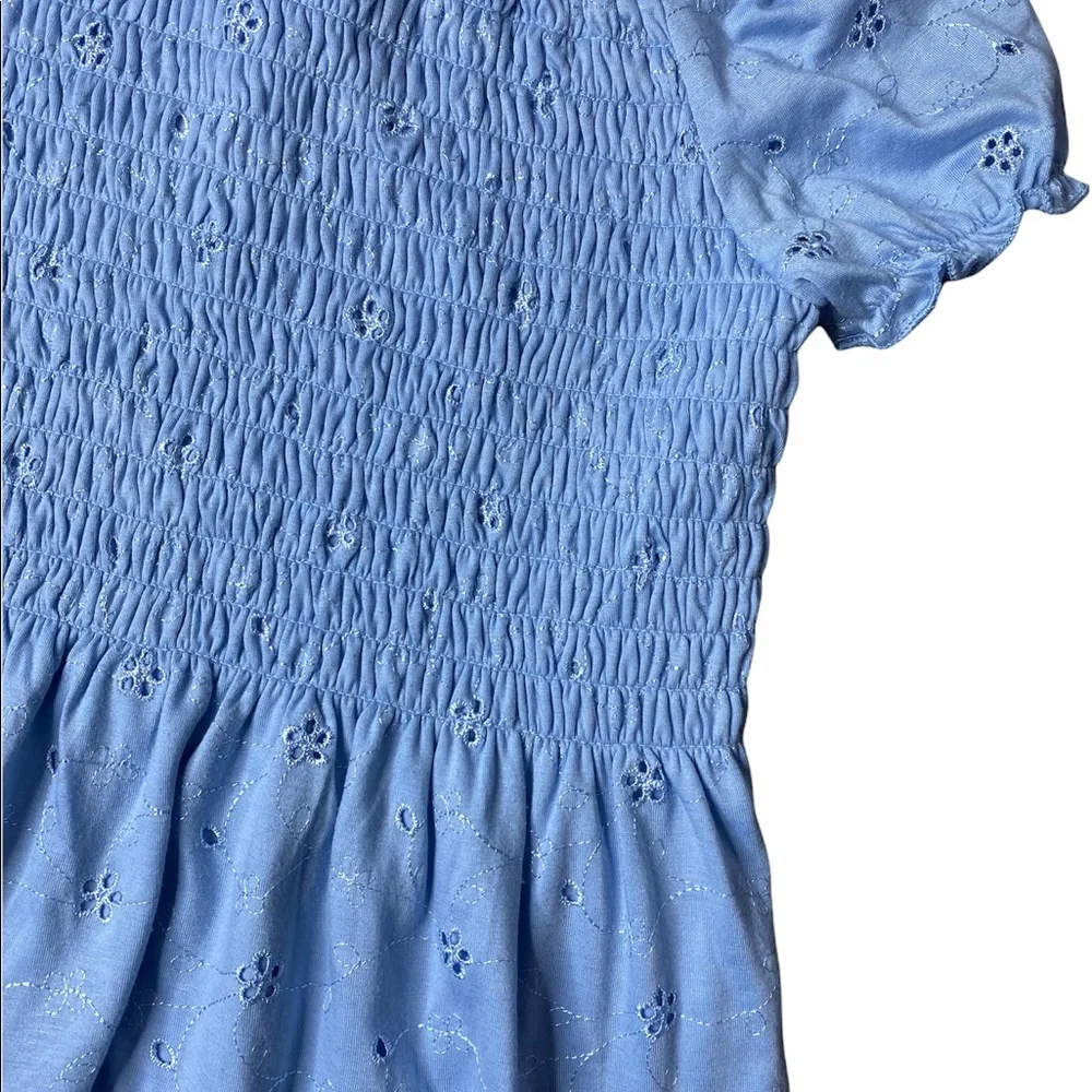 Girls Speechless Kids Scrunchy Blue Babydoll Top